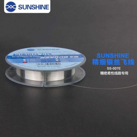 SUNSHINE SS-007E HILO PARA JUMPER ULTRA DELGADO 0.007MM DE PLATA