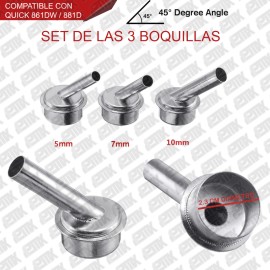 SET DE BOQUILLAS PARA QUICK 861DW 5MM 7MM 10MM - 3 PIEZAS