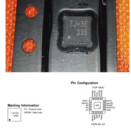 RICHTEK RT8815A DUAL-PHASE PWM CONTROLLER MARK 7J  3E