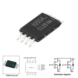 8205A 20V 5A DUAL N-CHANNEL MOSFET TSSOP-8