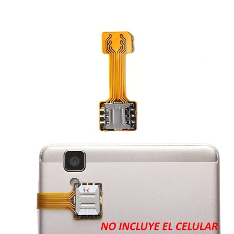 EXTENSOR DE SIM RANURA DUAL SIM HIBRIDA PARA NANOSIM