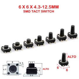 BOTON PULSADOR SMD TACT SWITCH LSH 1301.9315 6 X 6 X 5 MM