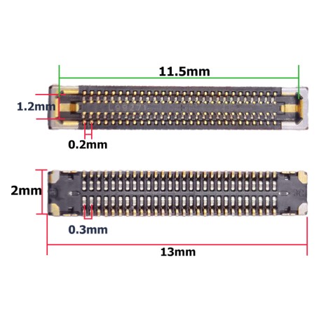 CONECTOR FPC HEMBRA 56 PINES PARA SAMSUNG S20 PLUS S20 ULTRA 2MM X 13MM