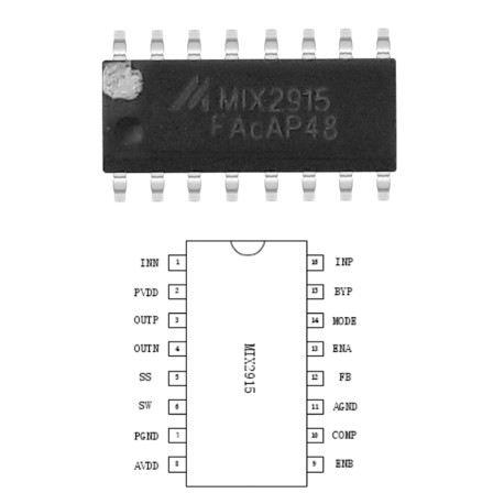 MIX2915 AMPLIFICADOR DE AUDIO MONO 9W ESOP16