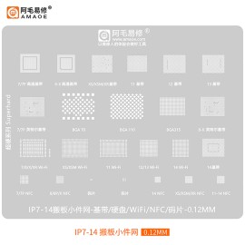 AMAOE STENCIL WIFI NFC NAND IPHONE 7 AL IPHONE 14 PRO MAX