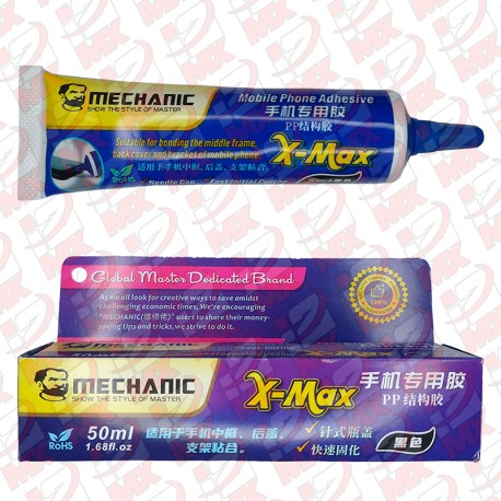 MECHANIC X-MAX PEGAMENTO ESTRUCTURAL PARA MARCO Y TAPAS 50ML